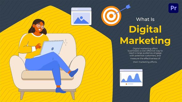 Premiere Pro Digital Marketing SEO Explainer Animation Scene