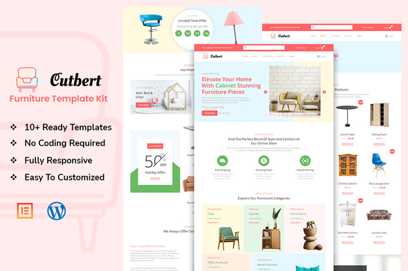 Cutbert - Furniture Store Elementor Pro Template Kit