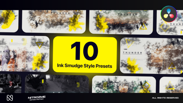 Ink Smudge Typography Vol. 01 for DaVinci Resolve