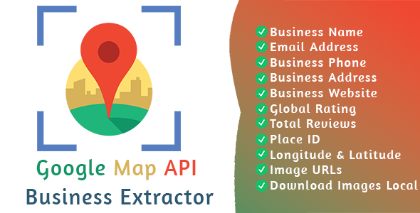 Google Map API Business Extractor