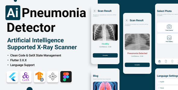 Flutter TensorFlow & Artificial Intelligence Detection of Lungs Pneumonia COVID 19 [2023 Update]