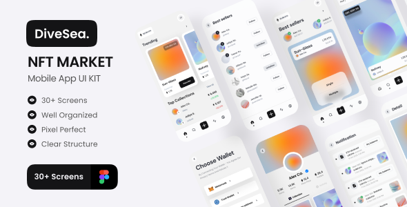 DiveSea - NFT Market App UI KIT