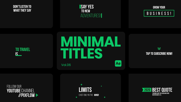 Minimal Titles 06 for After Effects
