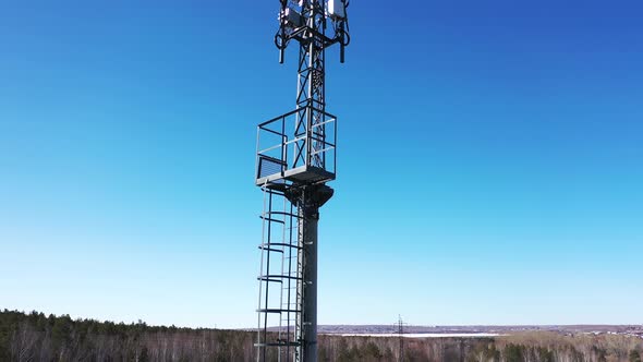5G Tower  Aerial View