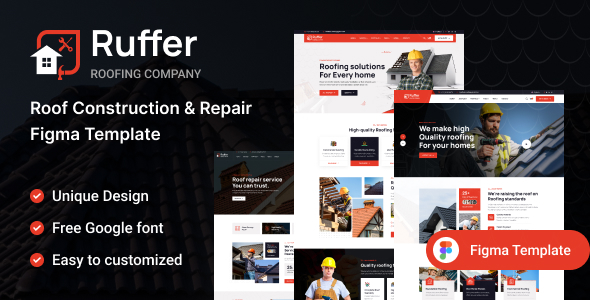 Ruffer - Roof construction & Repair Figma Template