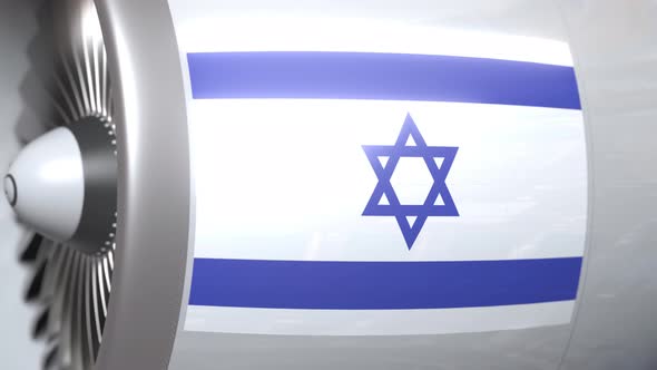 Turbine with Flag of Israel