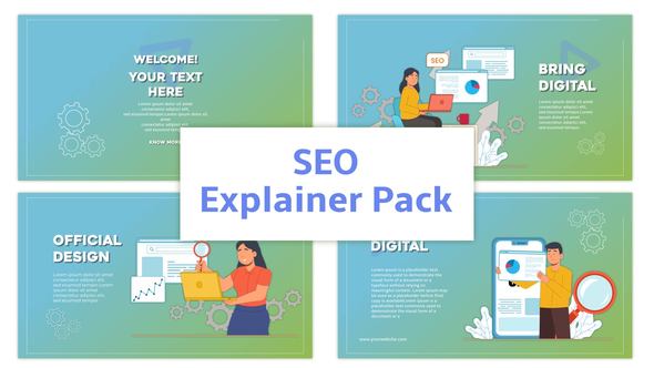 SEO Explainer Animation Scene Pack