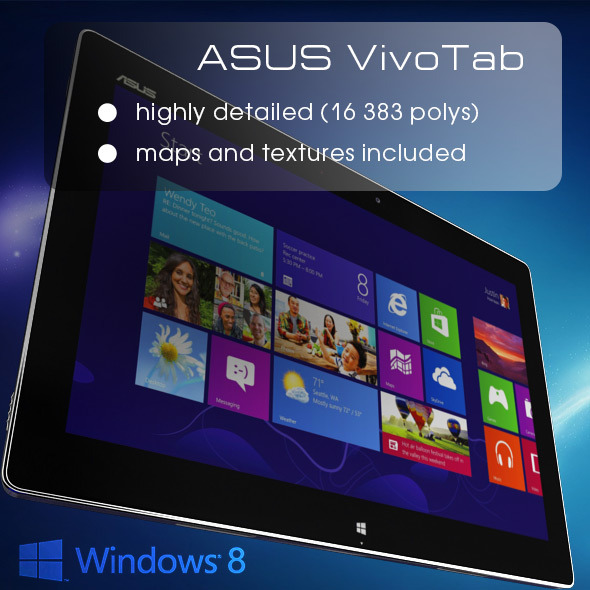 Windows 8 Tablet ASUS VivoTab High Poly