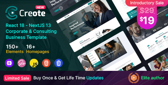Creote - Corporate & Consulting Business NextJS Template