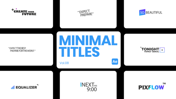 Minimal Titles 08 for After Effects