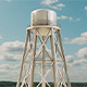 Water Tower Tank Low Poly Low-poly 3D model - 3DOcean Item for Sale