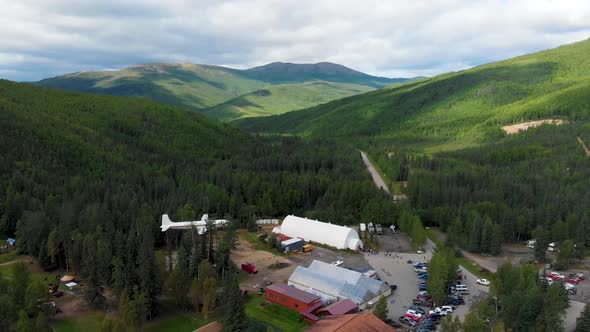 4K Drone Video of Mountains around Chena Hot Springs Resort near Fairbanks, Alaska during Summer