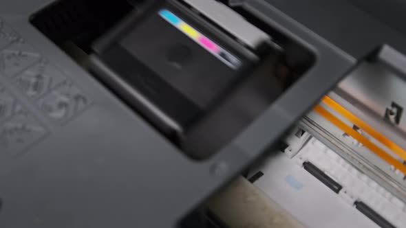 Process of Printing a Paper Document on a Jet Printer NFT Token Printing