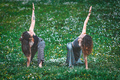 Female couple in a sports yoga practice - PhotoDune Item for Sale