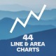 44 Line, Area & Stepped Charts | Infographics Pack - VideoHive Item for Sale