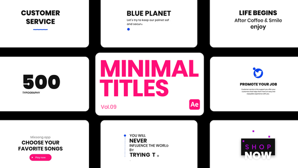 Minimal Titles 09 for After Effects