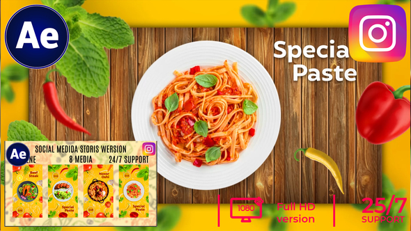 5 in 1 Food Promo Menu and Stories Instagram