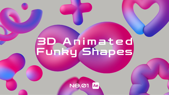 3D Animated Funky Shapes alt