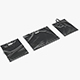 3 Black Plastic Bag Lying - handle packet shapes set - 3DOcean Item for Sale