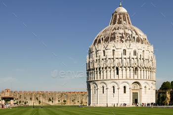  in  Pisa,  Italy on a clear blue sky background