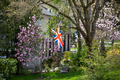 British flag and magnolia  - PhotoDune Item for Sale