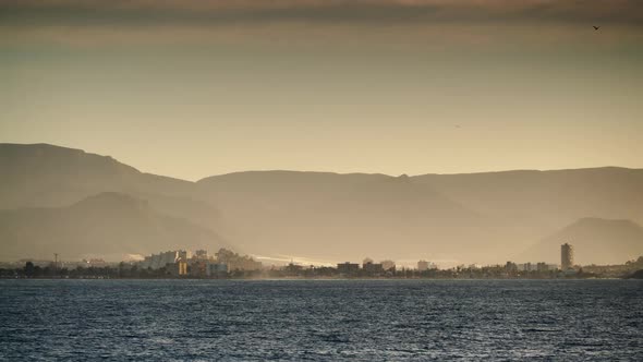 Spanish Coast Landscape with Puerto de Mazarron