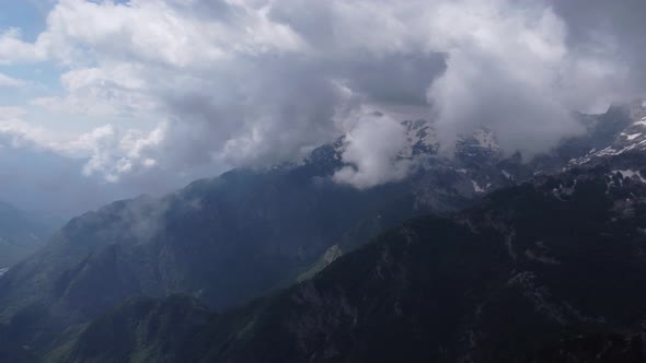 Incredible Views in the Albanian Alps Summer's Day in Albania in the Mountains Morning View of