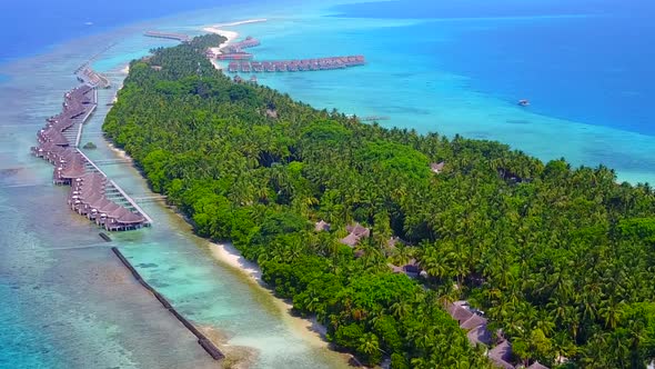 Aerial drone nature of seashore beach voyage by sea and sand background