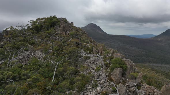 Collins Cap, Wellington Park, Tasmania, Australia 4K Aerial Drone