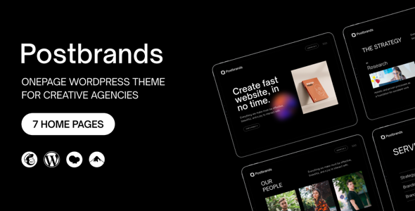 Postbrands – Creative Onepage WordPress Theme