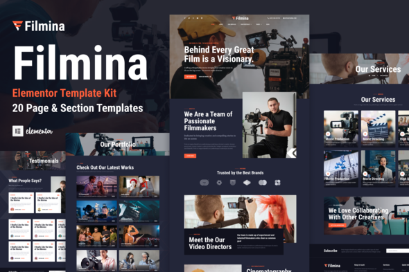 Filmina - Filmmakers & Videographer Elementor Template Kit
