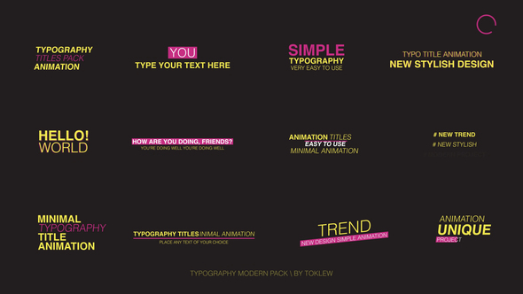 Typography Modern Pack | FCPX alt