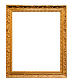 old vertical yellow wooden picture frame isolated - PhotoDune Item for Sale