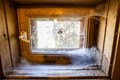 closed wooden window in rural house with cobwebs - PhotoDune Item for Sale