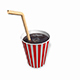 cola drink with ice and straw - 3DOcean Item for Sale