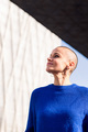empowered woman with bald head smiling - PhotoDune Item for Sale