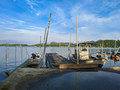 Beautiful and fresh morning atmosphere in the fishing boat jetty area - PhotoDune Item for Sale