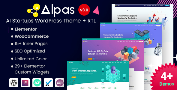 Alpas – AI & Data Analytics Startup Elementor WordPress Theme