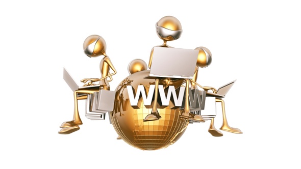 Gold Man 3D Character - Globe Communication alt