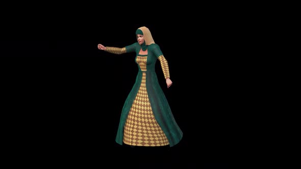 Medieval Woman Dance 3 - Halloween Concept