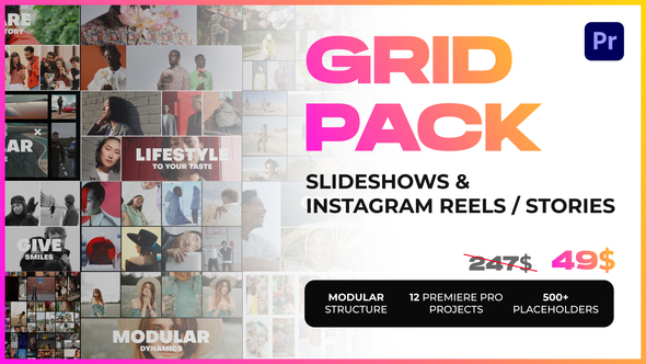 Grid Pack Bundle 12 in 1 | Premiere Pro