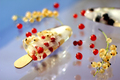 currant berries in ice, frozen in the form of ice cream on a stick. summer refreshing food - PhotoDune Item for Sale