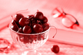 a light snack with cherry berries and reading a book. a vase of berries on a tray in bed - PhotoDune Item for Sale