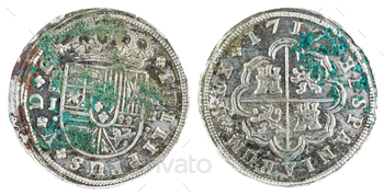 V. 1717. Coined in Madrid. 2 reales.