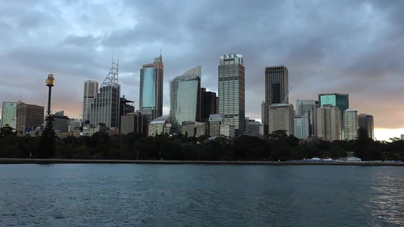 Sydney City Skyline And Afternoon Cloud Scape