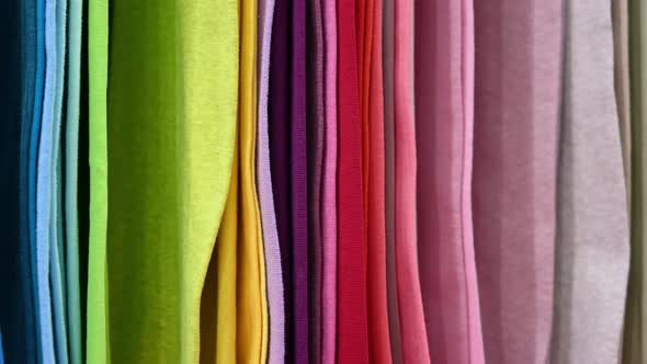 Demonstration Samples of Multicolored Fabrics