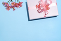 Background of pink decorated box and flowers - PhotoDune Item for Sale