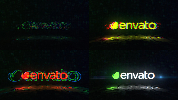 Modern Glitch Logo Reveal 2 in 1 alt