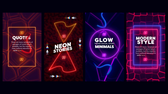 Neon Text Stories