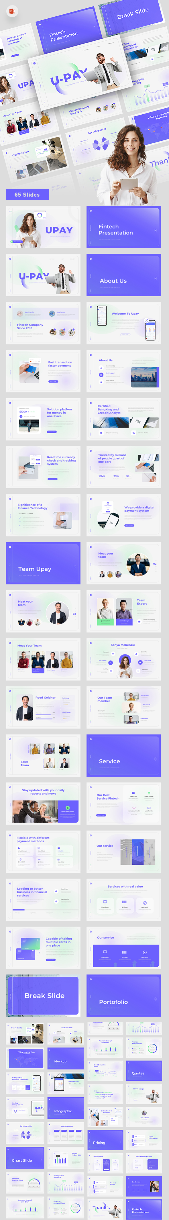 Upay - FinTech Industry PowerPoint Templates